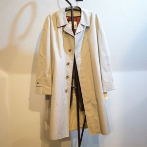 NWT Vintage London Towne Lined Trench Coat Sz 46R